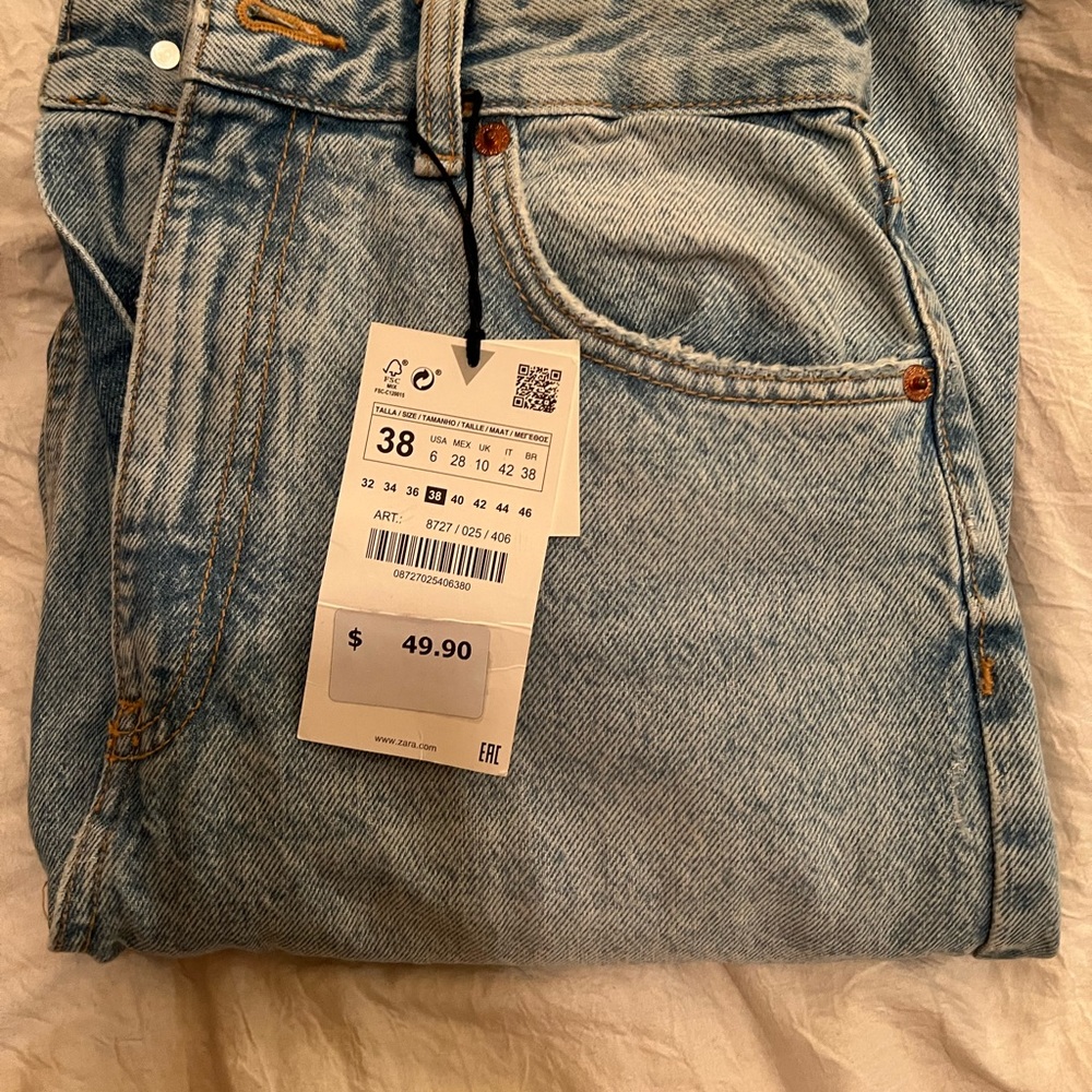 ZARA wide leg denim - new with tags!